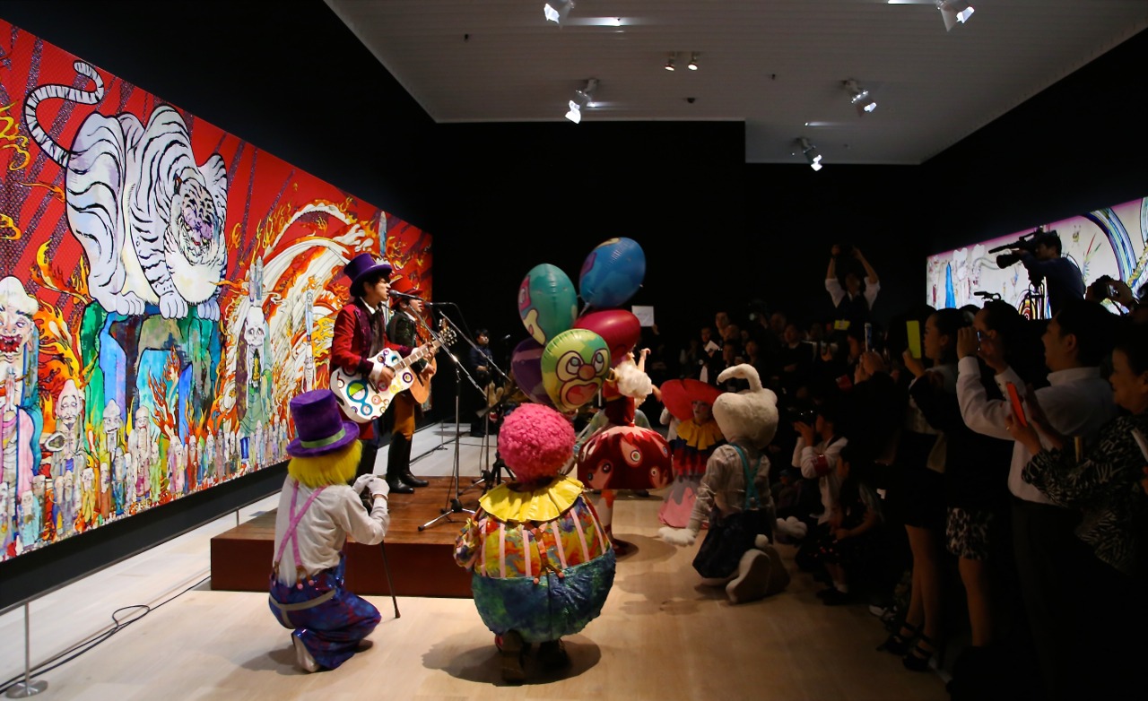 「村上隆の五百羅漢図展」に登場したゆず。