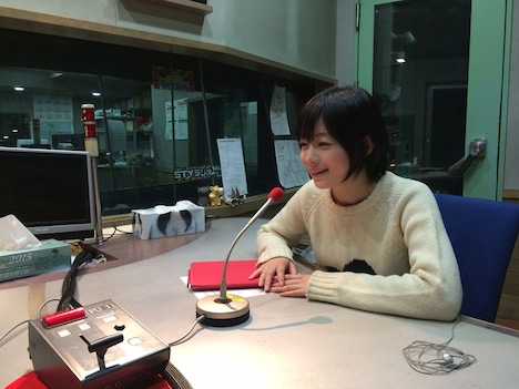STVラジオ「藤岡みなみのおささらナイト」収録時の様子。