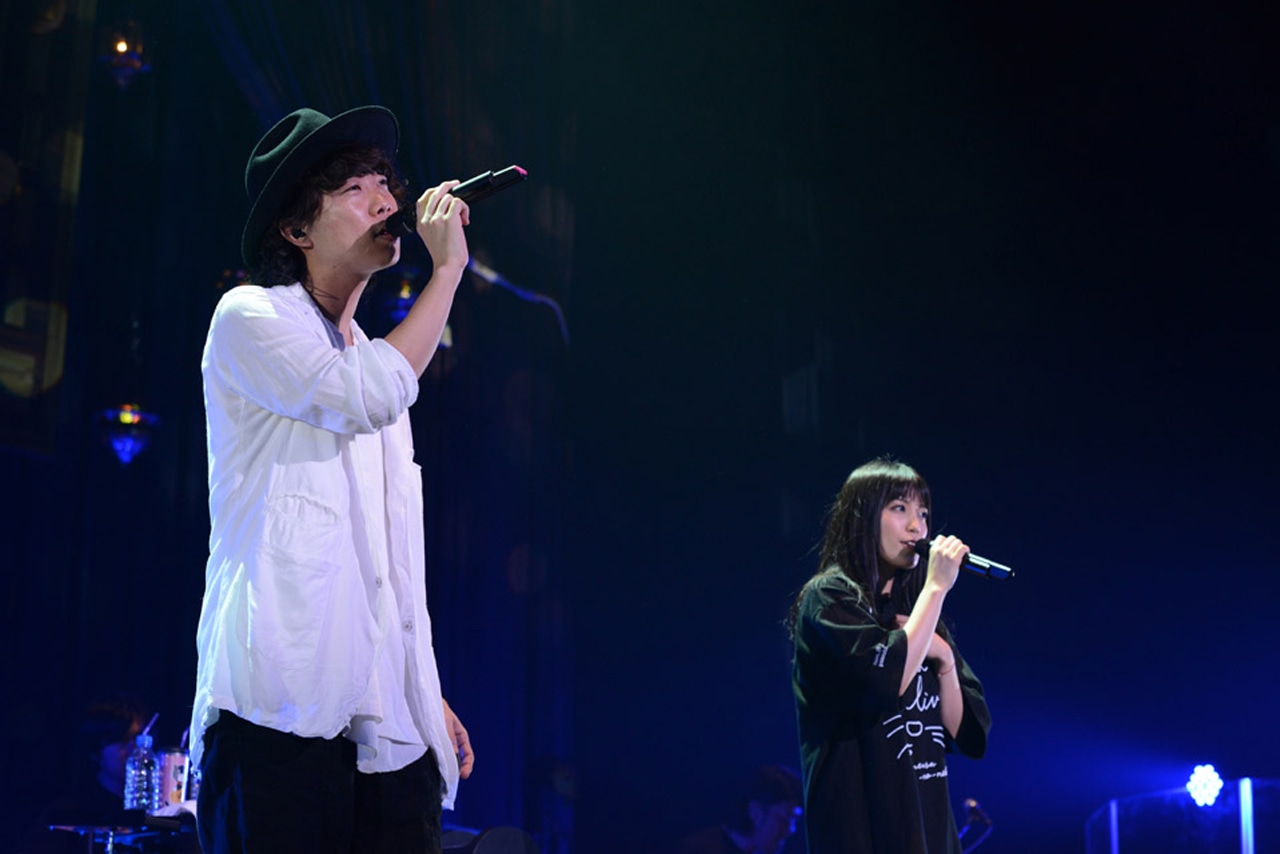 ハジ→（手前）とmiwa（奥）。
