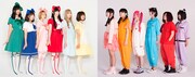 コラボ衣装を着たバンドじゃないもん!(左)と、ゆるめるモ!(右)。