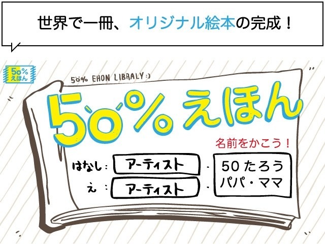 「50％えほん」告知画像