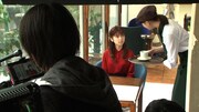 テレビCM「バイトAKBぱるる選抜募集告知篇」メイキングシーン。