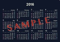 THE ORAL CIGARETTES「FIXION」ローソン・HMV購入特典の2016年カレンダー入りA4クリアファイルサンプル。