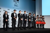 「GQ Men of the Year 2015」授賞式の登壇者。