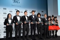 「GQ Men of the Year 2015」授賞式の登壇者。
