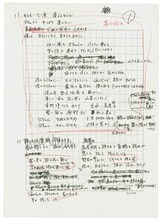 長渕剛の創作ノートより「鶴になった父ちゃん［草稿］」。