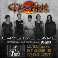 Crystal Lake×DJ BAKUライブの告知画像。