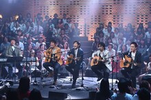 The Beatles「Hello, Goodbye」をカバーするスキマスイッチ、水野良樹（いきものがかり）根本要（STARDUST REVUE）、小田和正。 (c)TBS