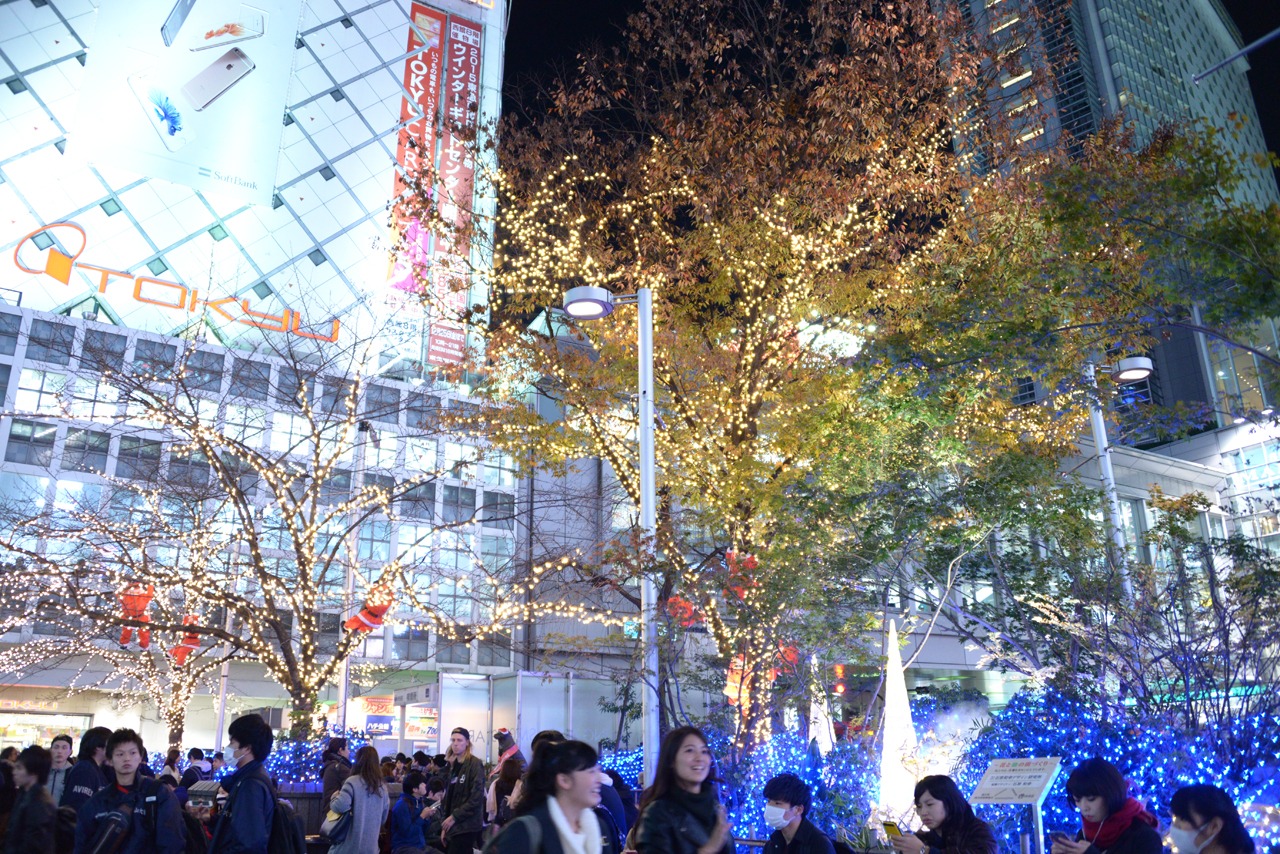 渋谷ハチ公前広場 イルミネーション