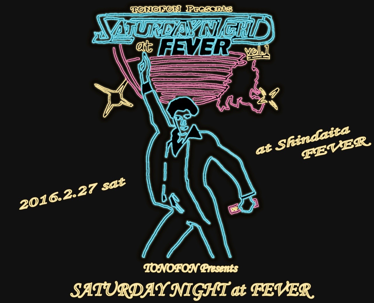 「TONOFON presents SATURDAY NIGHT Vol.1」告知ビジュアル