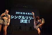 ニューシングルリリース発表の様子。