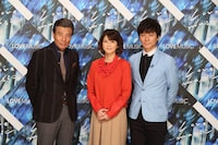 左より舘ひろし、森高千里、渡部建。 (c)フジテレビ