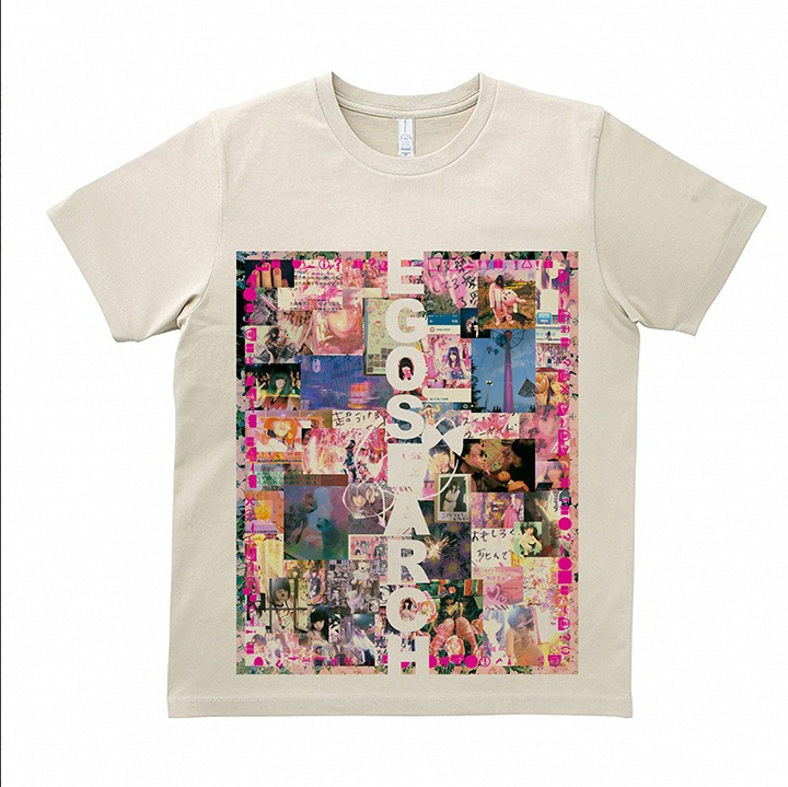 大森靖子「愛してる.com / 劇的JOY！ビフォーアフター」初回限定盤に封入されるTシャツのデザイン（サンド）。