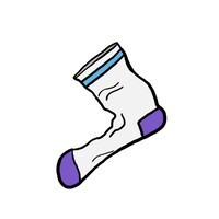 リョウガ考案のキャラ「あの時の靴下」。