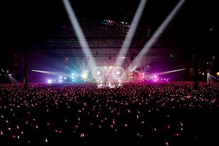 LiSA「LiVE is Smile Always～メガスピーカー～」の様子。（Photo by hajime kamiiisaka）