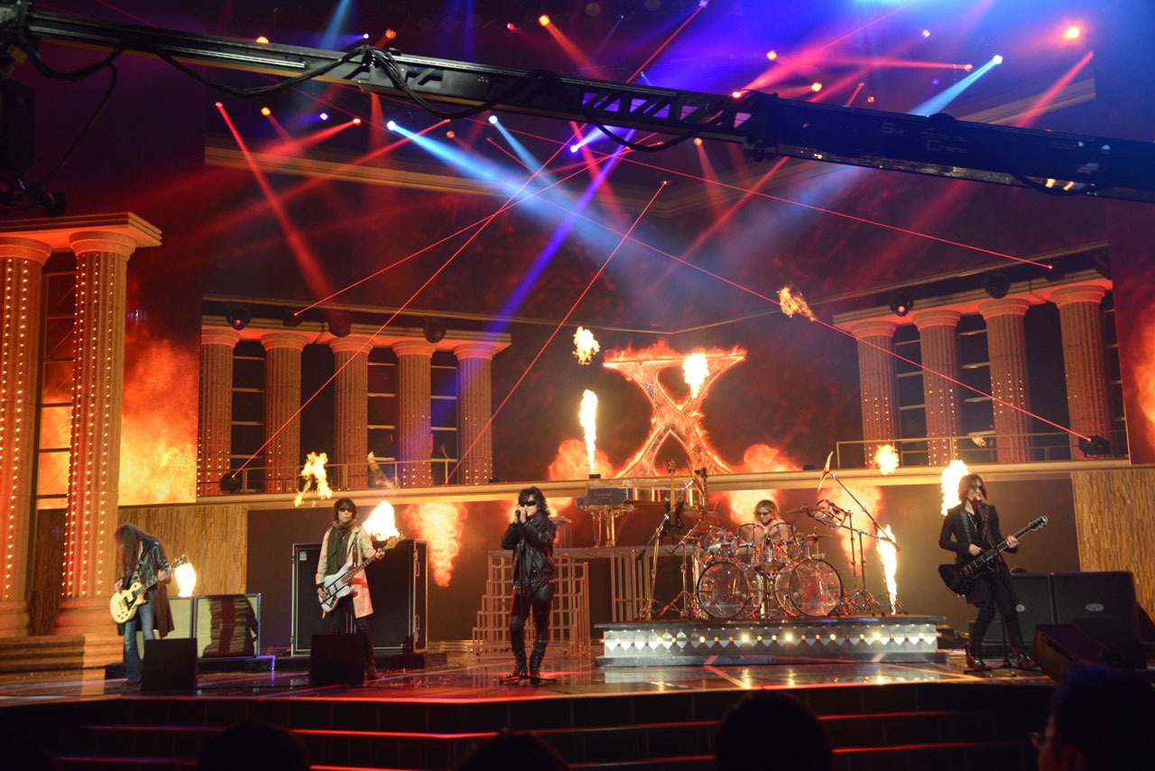 リハーサル中のX JAPAN。