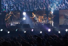 「flumpool COUNTDOWN LIVE 2015→2016『ヒツジの皮を被ったサルたちの歌合戦』」2日目公演の様子。（撮影：増田慶）