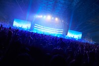 「COUNTDOWN JAPAN 15/16」で「ray」を披露するBUMP OF CHICKEN。（Photo by Yoshiharu Ota）