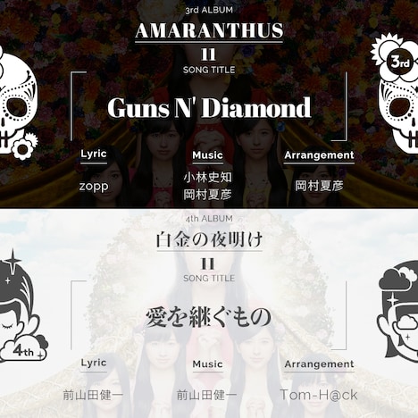 ももいろクローバーZ「AMARANTHUS」「白金の夜明け」11曲目告知ビジュアル