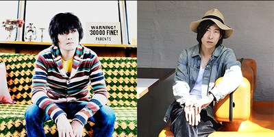 山中さわお（the pillows、THE PREDATORS）とホリエアツシ（ストレイテナー）。