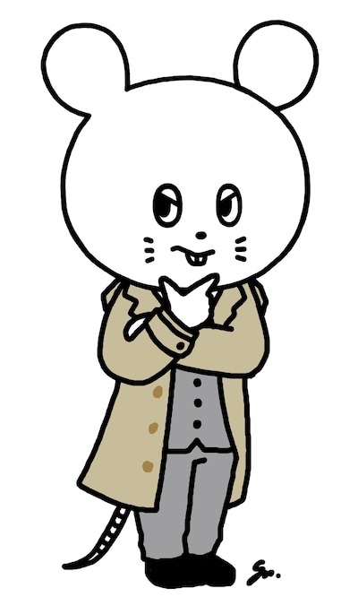 刑事バージョンのネズミくん。