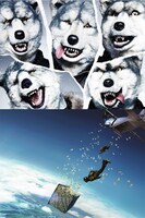 MAN WITH A MISSION（上）と映画「X-ミッション」ビジュアル（下）。(c)Alcon Entertainment, LLC. All Rights Reserved.