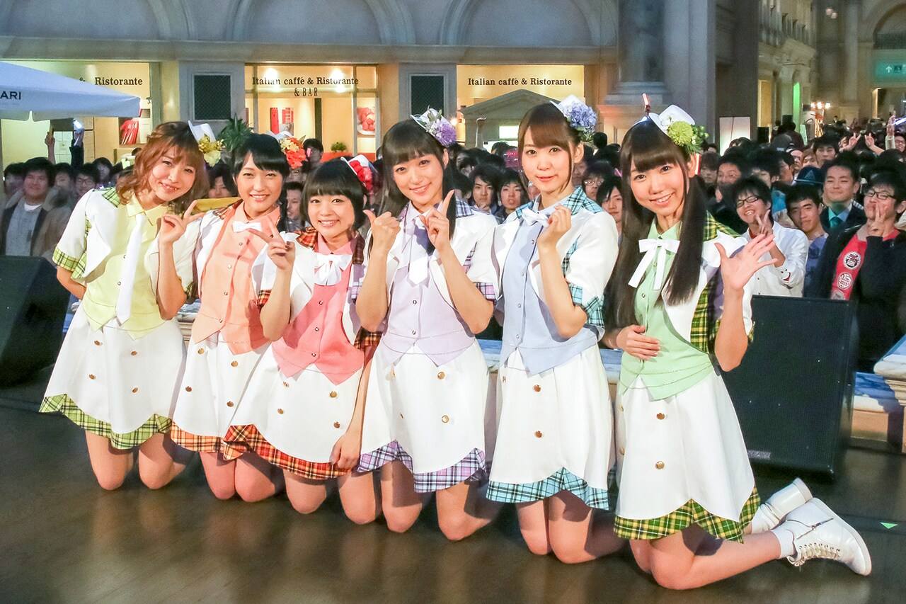 i☆Ris「Goin'on」イベントで澁谷が感激、芹澤が“空に推される”