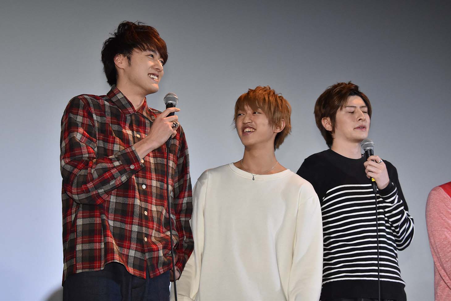 「薄桜鬼 SSL ～sweet school life～ THE MOVIE」完成披露イベントの様子。
