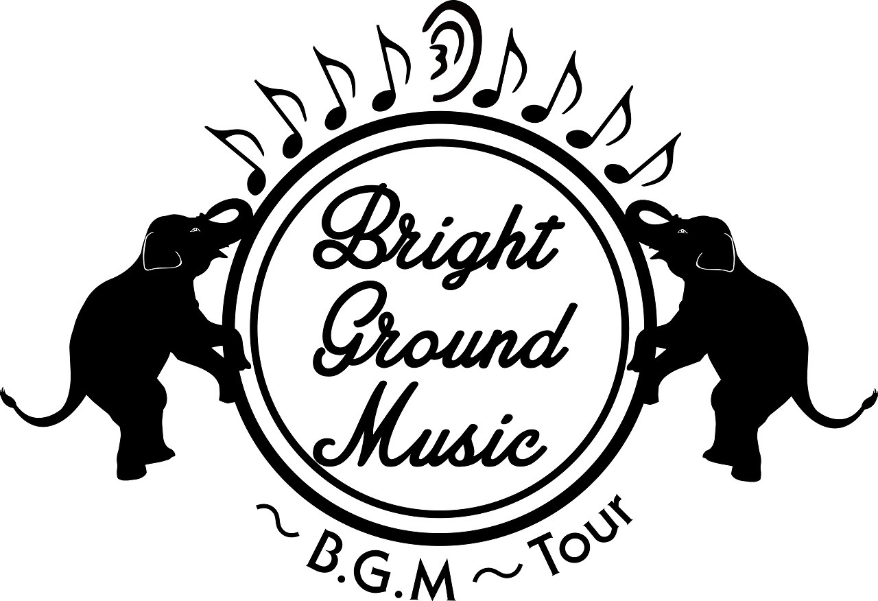 モノブライトのツアー「Bright Ground Music ～B.G.M～ Tour」ロゴ。