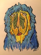 たむらぱんが描いた「猿」。