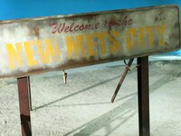 CM「『キリン メッツ 予告』篇」で使用された撮影セット。