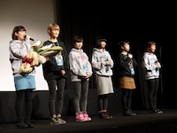 映画「リリカルスクールの未知との遭遇」舞台挨拶の様子。（写真提供：キングレコード）