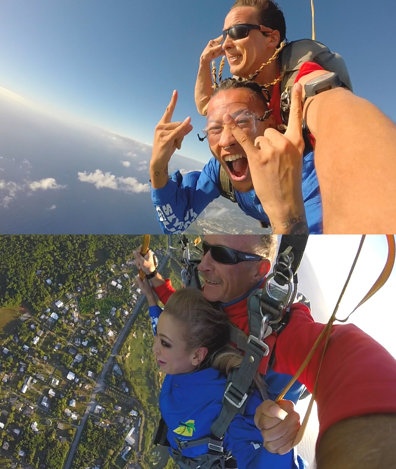 スカイダイビング挑戦中のCREAM。