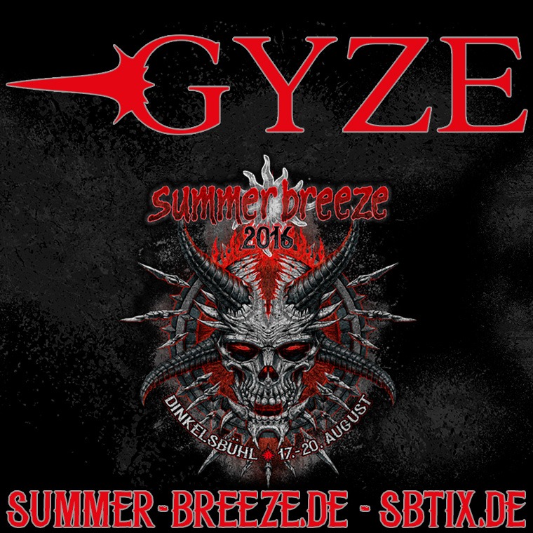 GYZE「SUMMER BREEZE Open Air 2016」出演告知ビジュアル