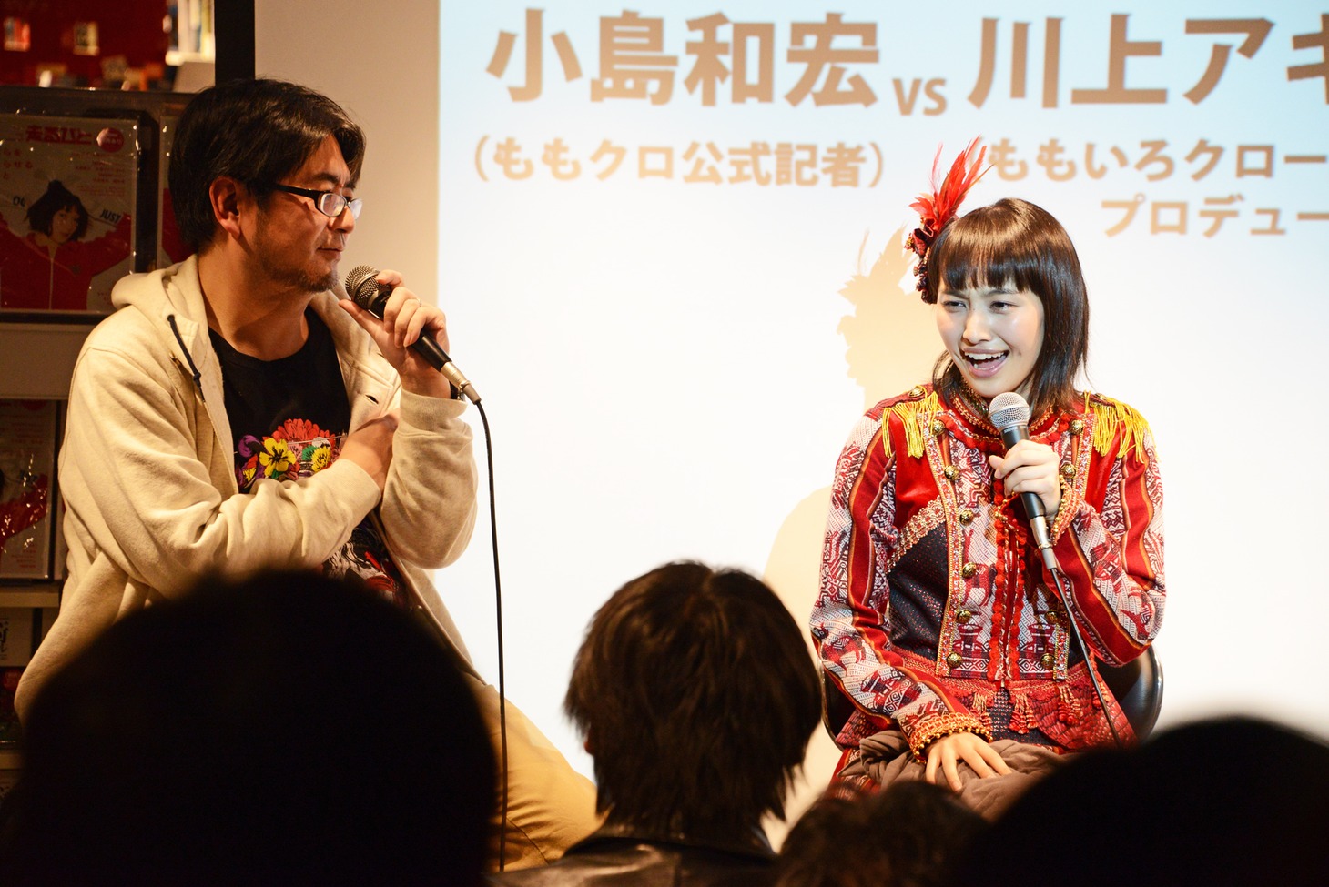 左から小島和宏、百田夏菜子。