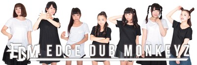 EdgeDubMonkeyz。左から2番目が本母菜摘、右から2番目が小道杏奈。