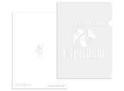 コラボルーム使用者に配布されるクリアファイルのデザイン。