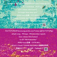 flower in the vasementとFACTOTUMのフリーサンプラーCDジャケット裏面。