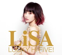 LiSA「LUCKY Hi FiVE!」初回限定盤ジャケット
