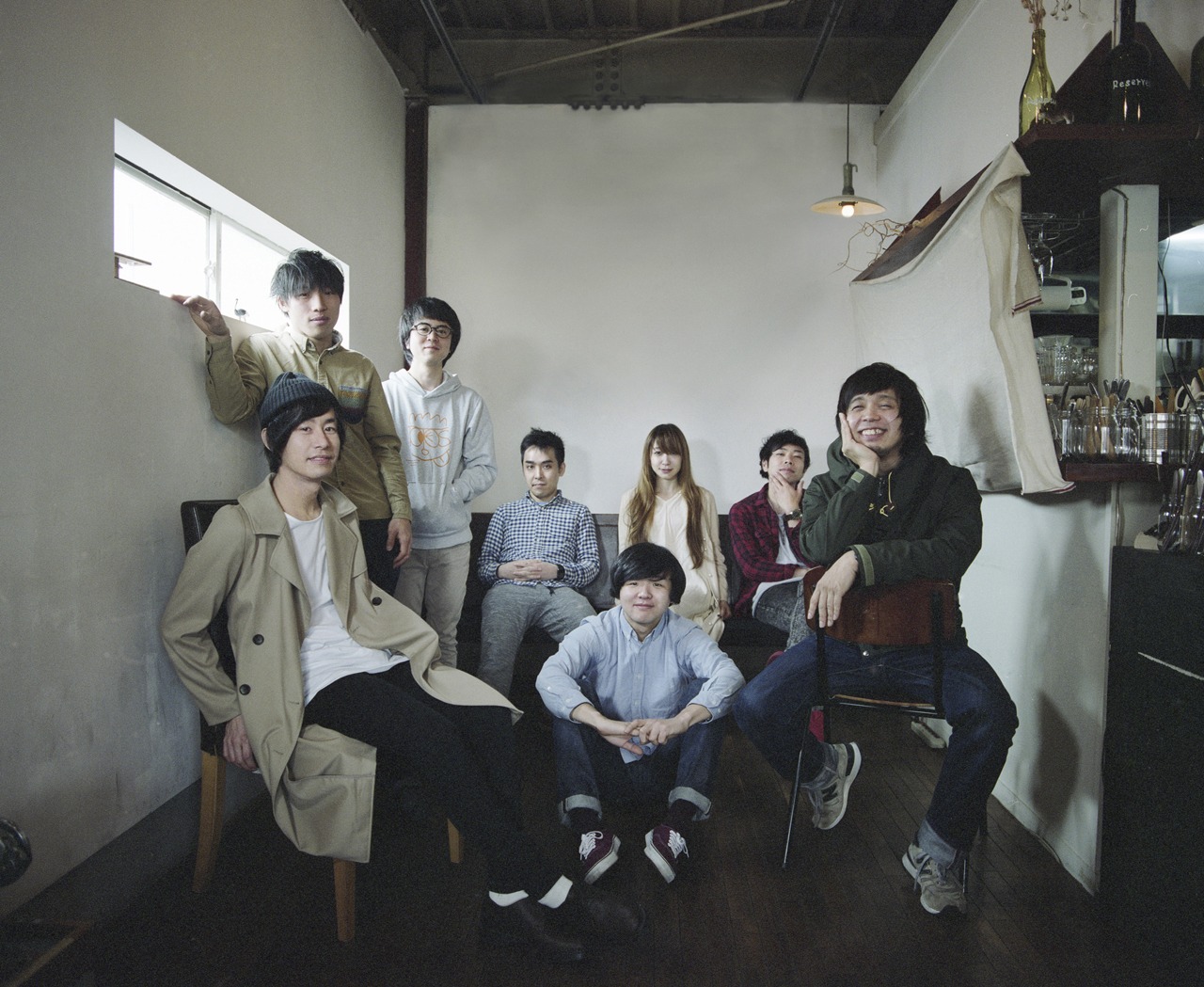 CALENDARSとTOTOSの合同アーティスト写真。