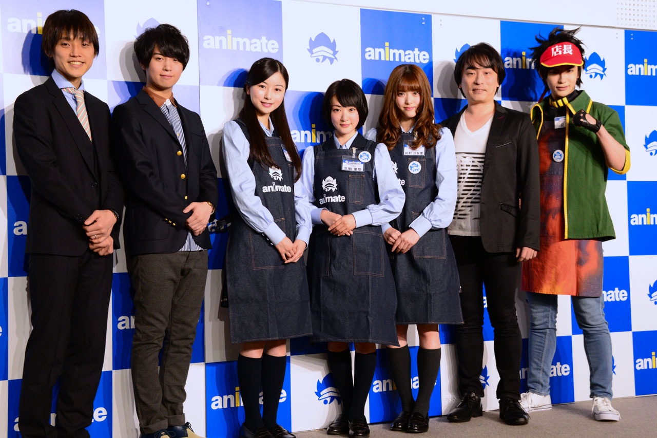 「アニメイト30周年プロジェクト」記者会見の様子。