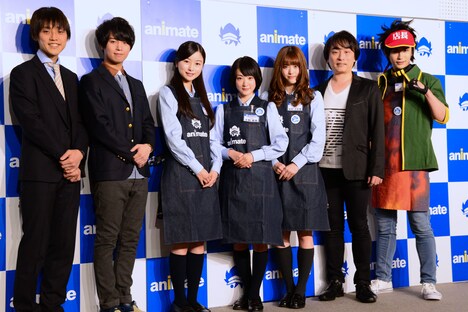 「アニメイト30周年プロジェクト」記者会見の様子。