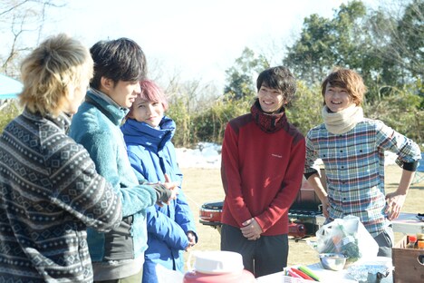 「DISH//と男子会キャンプ」収録の様子。