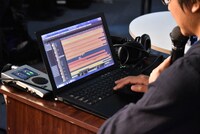 「Ryu☆先生による楽曲作成実演講義」の様子。