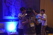 KDDIによるVR体験ブースの様子。