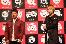 左からPES（RIP SLYME）、中田ヤスタカ（CAPSULE）。