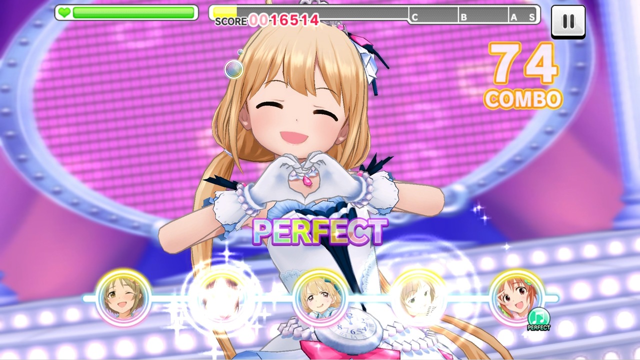 「アイドルマスター シンデレラガールズ スターライトステージ」のワンシーン。