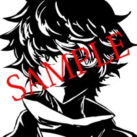 焚吐「ふたりの秒針」特典ステッカーのデザイン例。