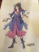 松本零士の衣装デザイン画。(c)Leiji Matsumoto