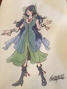 松本零士の衣装デザイン画。(c)Leiji Matsumoto